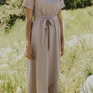 Cute Roolee Bridesmaid Dress- wrap maxi dress with elastic waist and working tie